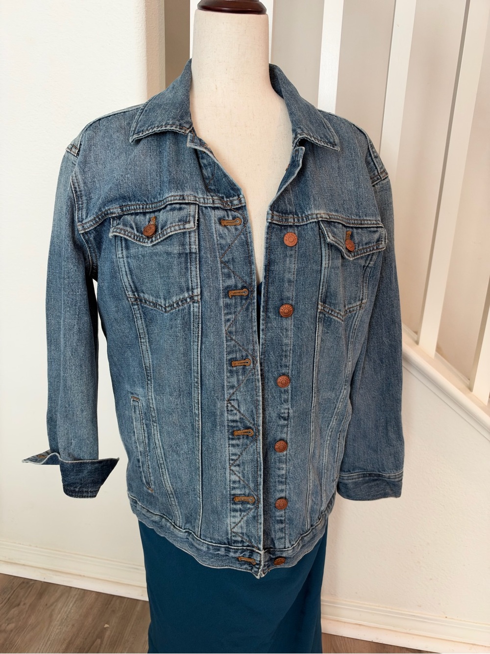 Madewell oversized Small  Wash Blue Denim Jacket